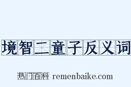 境智二童子反义词是什么意思的图片
